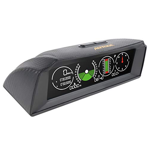 Autool X90 Smart GPS-Neigungsmesser Auto Kopfanzeige Smart Digital Meter Alarm Geschwindigkeit, Höhe, Richtung, Neigung, Zeit, Spannungsunterstützung 12-V-OBDII-Fahrzeuge
