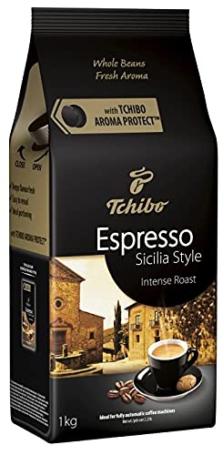 Tchibo Espresso Sicilia Style 1kg, Arabika, Robusta, Dunkelgeröstet, Niedriger Koffeingehalt