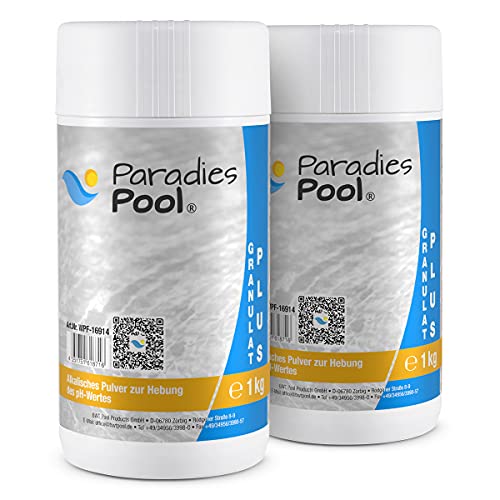 Paradies Pool pH Plus Granulat 2 kg, pH Heber Schwimmbecken Pool alkalisch