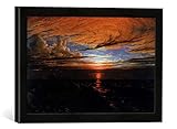 Gerahmtes Bild von Francis Danby Sunset at Sea After a Storm, 1824', Kunstdruck im hochwertigen handgefertigten Bilder-Rahmen, 40x30 cm, Schwarz matt