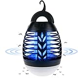 ROVLAK Insektenvernichter Camping Outdoor LED Mückenlampe USB 2-In-1 Insektenvernichter Elektrisch Wiederaufladbar, mit 3 Beleuchtungsmodi Moskito Schutz Lampe für Freien
