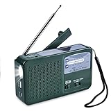 Tragbares Notfall Radio Solar Radio Kurbel AM FM Radio mit LED Taschenlampe USB-Anschluss SOS-Alarm für das Wandern Campingoder generell für Notfälle im Freien