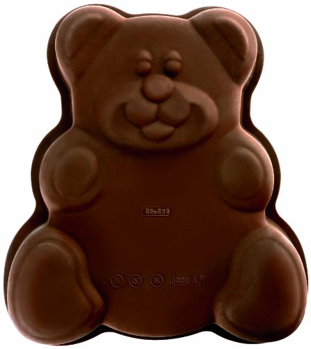 IBILI 871600 Backform Teddybär, Silikon, braun, 24 x 24 x 5.5 cm