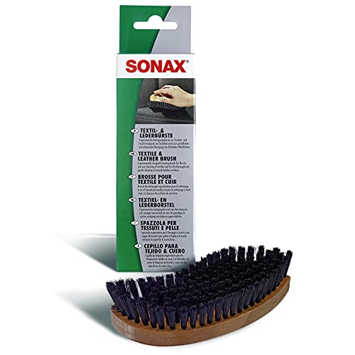SONAX Textil- & LederBürste (1 Stück) zur Trocken- und Feuchtreinigung von Textilien sowie zur schonenden Reinigung von Glattleder-Oberflächen | Art-Nr. 04167410