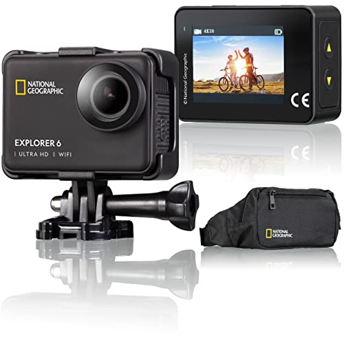 National Geographic 4K Ultra-HD 60fps WLAN Action Cam Explorer 6 wasserdicht mit Bildstabilisator
