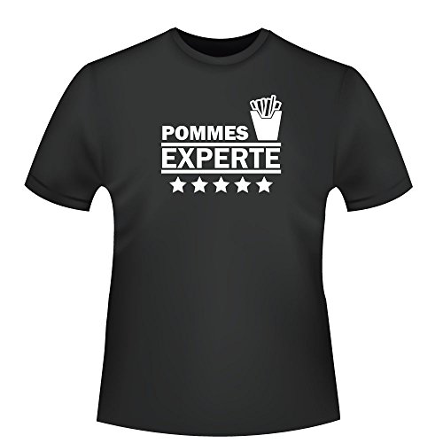 Pommes Experte, Herren T-Shirt - Fairtrade -, Größe XL, schwarz