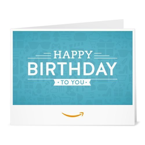 Amazon.de Gutschein zum Drucken (Happy Birthday (blau))