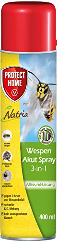 Protect Home Natria Wespen Akut Spray (3-in-1) zur Wespenbekämpfung mit schneller K.O. Wirkung, 400 ml Sprühdose