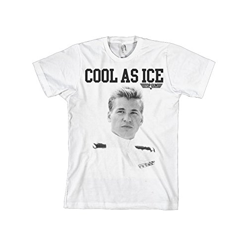 Top Gun Offizielles Lizenzprodukt Cool As Ice T-Shirt (Weiß), Medium