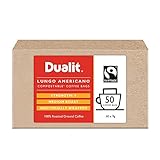 Dualit Lungo Coffee Brewer Bag Set - 50er Pack - 50 Kaffeebeutel Einzelportionen Coffee Bags - Hochwertiger Gemahlener Kaffee ganz ohne Kaffeemaschine