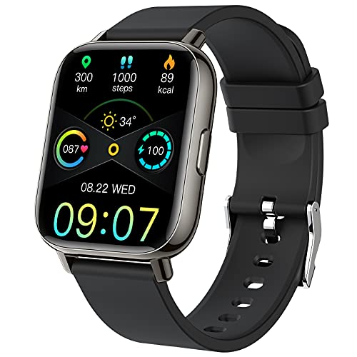 Smartwatch, 2022 Fitness Tracker 1,69' HD Display Fitness Armbanduhr mit Pulsuhr Schlafmonitor, Sportuhr Schrittzähler Uhr, Stoppuhr IP68 Wasserdicht für Damen Herren, Smart Watch für iOS und Android