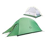Naturehike Cloud-up 1 Ultraleichtes Campingzelt für 1 Person - Wasserdichtes Doppelschicht Backpackingzelt 4 Seasons(Grün)