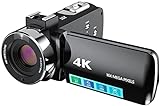 Somikon Videokamera: 4K-UHD-Camcorder mit 16-fachem Zoom, WLAN, Full-HD mit 60 B./Sek. (Digitalkamera)
