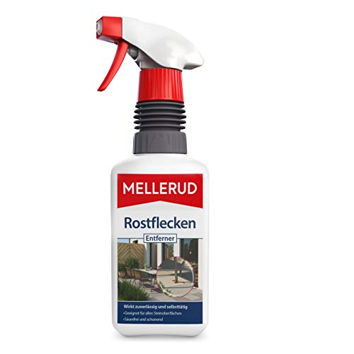 Mellerud Rostflecken Entferner – Effizientes Spray gegen Rostflecken auf Allen Steinoberflächen im Innen- und Außenbereich – 1 x 0,5 l