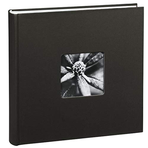 Hama Fotoalbum Jumbo 30x30 cm (Fotobuch mit 100 weißen Seiten, Album für 400 Fotos zum Selbstgestalten und Einkleben) schwarz
