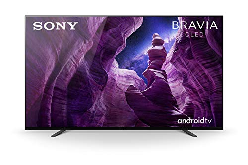Sony KD-55A8 Bravia 139 cm ( 55 Zoll) Fernseher (Android TV, OLED, 4K Ultra HD (UHD), High Dynamic Range (HDR), Smart TV, Sprachfernbedienung, 2020 Modell), Schwarz
