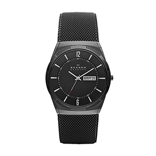 Skagen Herren Analog Quarz Uhr mit Edelstahl Armband SKW6006
