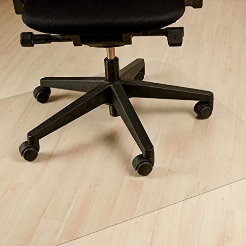 Relaxdays Bodenschutzmatte Bürostuhl, 120x150 cm, PVC Bodenunterlage Laminat, Parkett, Teppich, rutschfest, transparent