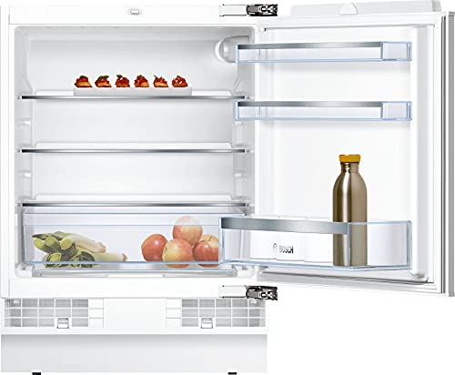 Bosch KUR15ADF0 Serie 6 Unterbau-Kühlschrank, 82 x 60 cm Nische, 137 L, Flachscharnier, Made in Germany, LED-Beleuchtung gleichmäßige Ausleuchtung, MultiBox Lagerung von Obst und Gemüse