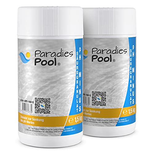 Paradies Pool pH Minus Granulat 3 kg, pH Senker Schwimmbecken Pool