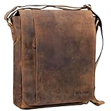 STILORD 'Paul' Umhängetasche Herren Leder Hochformat Messenger Bag im Vintage Design Ledertasche für 13,3 Zoll MacBook iPad DIN A4 Herrentasche Echtleder, Farbe:Colorado - braun