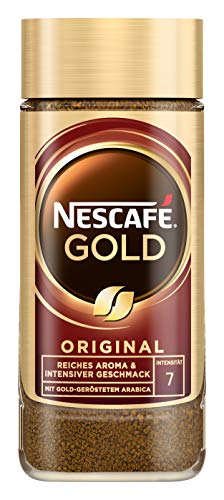 NESCAFÉ GOLD Original, löslicher Bohnenkaffee, Instant-Kaffee aus erlesenen Kaffeebohnen, koffeinhaltig, 1er Pack (1 x 100g)