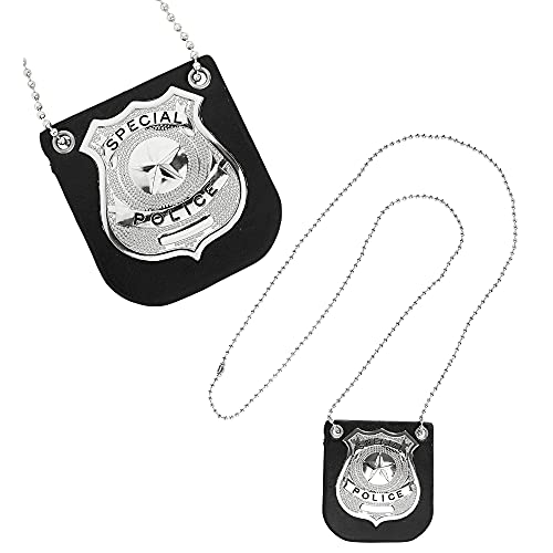 Widmann- Halskette mit Polizeiabzeichen, Schwarz, einfarbig, 05851