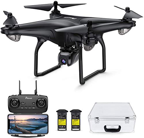Potensic D58 Drohne mit 1080P Kamera für Erwachsene, 5G WiFi HD Live Video, GPS Auto Return, RC Quadcopter für Erwachsene, tragbares Gehäuse, 2 Akkus, Follow Me, Easy Selfie Anfänger und Experten