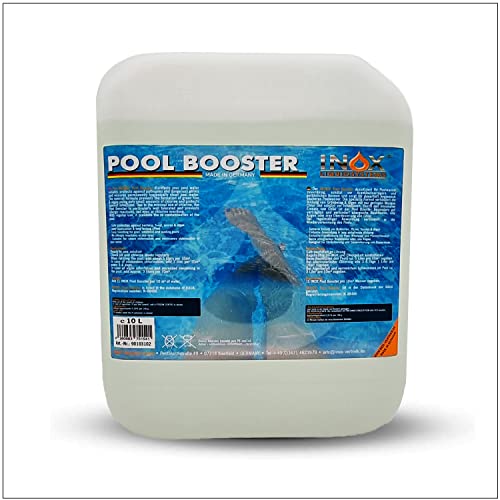 INOX® - Effektiver Pool Booster 10L | Algenvernichter Pool | Flüssiges Algizid für Pool | Desinfizierendes Reinigungsmittel gegen Algen | Hochwirksames Algizid Pool flüssig