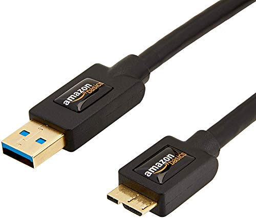 Amazon Basics USB-3.0-Kabel, Typ A auf Micro-B, mit vergoldeten Anschlüssen, 1,8 Meter