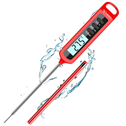 DOQAUS Grillthermometer Fleischthermometer 3S Instant Read Bratenthermometer Thermometer Küche Küchenthermometer IPX6 Wasserdicht mit Gegenlicht, Eingebauter Magnet, für Küche, Außengrill und BBQ