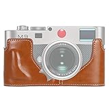 LISUONG Aliso 1/4 Zoll Gewinde PU Leder Kamera Half Case Base for Leica M9 (schwarz) (Color : Brown)