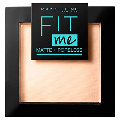 Maybelline New York Puder, Mattierend, porenverfeinernd und langanhaltend, Fit Me! Matte + Poreless, Nr. 120 Classic Ivory
