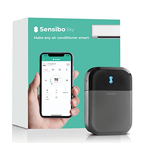 Sensibo Sky, Smart Home Klimasystem, schnelle & einfache Installation in 60 Sek, dank energieeff. App automatisches Ein-/Ausschalten für angenehmes Raumklima. Wifi, Google, Alexa & Siri. (Grau)