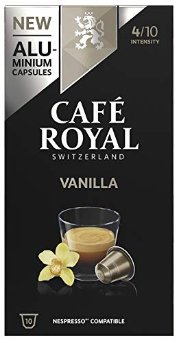 Café Royal Vanilla Flavoured Edition 50 Nespresso, kompatible Kapseln (aus Aluminium - Intensität 4/10) 50 Kaffeekapseln (5 x 10 Pack) - UTZ - Kompatibel mit Nespresso®* Kaffeemaschinen