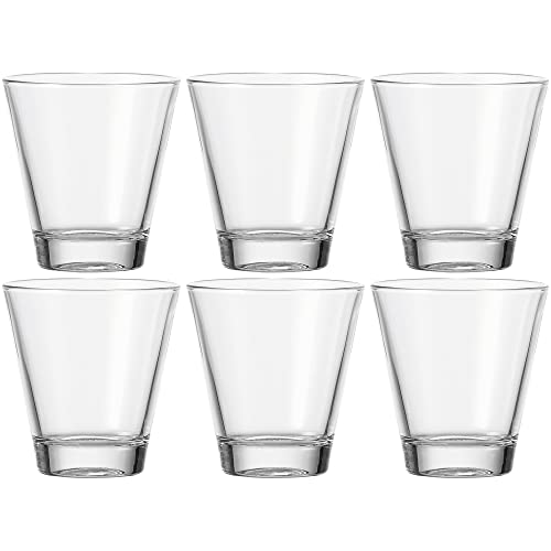 Leonardo Ciao Trink-Gläser, 6er Set, spülmaschinengeeignete Wasser-Gläser, Trink-Becher aus Glas, Saft-Gläser, Getränke-Set, 215 ml, 012666