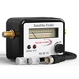 RedStar24 Satfinder | SAT Signal Messgerät mit Ton & F-Verbindungskabel zur Justierung Ihrer digitalen Satelliten Schüssel | Digital Satelliten Finder