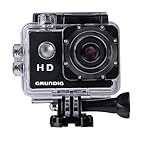 Grundig Action Kamera HD720P - Unterwasserkamera - Wasserdicht bis zu 30M - 2' LCD Bildschirm - Inkl. Diversem Zubehör - Bewegungserkennung - Schwarz
