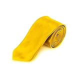 Oblique-Unique schmale Krawatte, Farbe wählbar (Gelb)