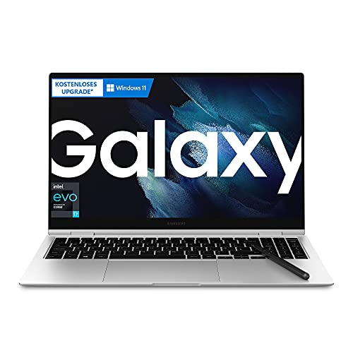 Samsung Galaxy Book Pro 360 39,62 cm (15,6 Zoll) Notebook (Intel Core Prozessor i7, 16 GB RAM, 512 GB SSD, Windows 10 Home, Kostenloses Upgrade auf Windows 11) Mystic Silver