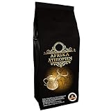 Kaffeespezialität Aus Afrika - Äthiopien - Kaffee Aus Dem Urspungsland Des Kaffee (Ganze Bohne,1000 Gramm) - Länderkaffee - Spitzenkaffee - Säurearm - Schonend Und Frisch Geröstet