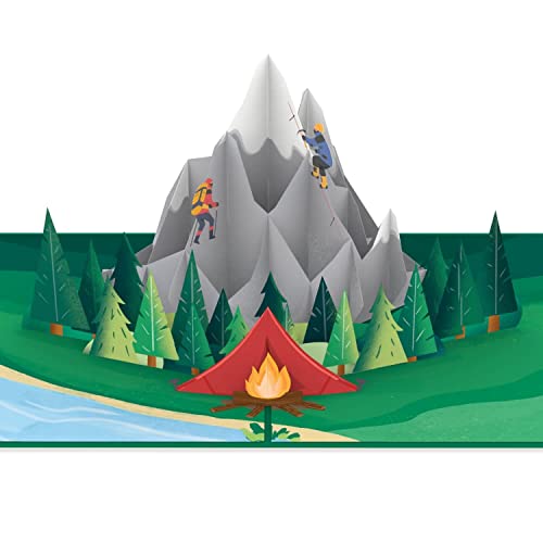 papercrush® Pop-Up Karte Klettern am Berg - 3D Geburtstagskarte mit Bergen & Kletterern, Glückwunschkarte oder Geldgeschenk für Bergsteiger, Gutschein für Bouldern oder Kletterpark
