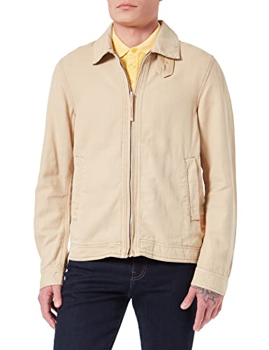 Scotch & Soda Herren Short Garment-Dyed Cotton-Linen Jacket Jacke, Sand 0137, L