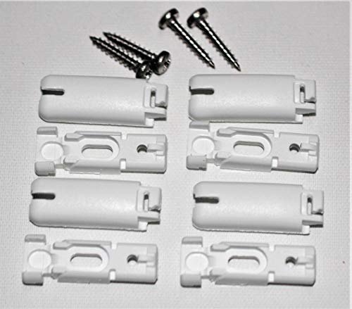 Spannschuhe für verspannte Plissees (4 Stück, weiß) - passend für Stick & Fix Klebeträger, Front Klebeplatten und Falzfix-Klemmträger