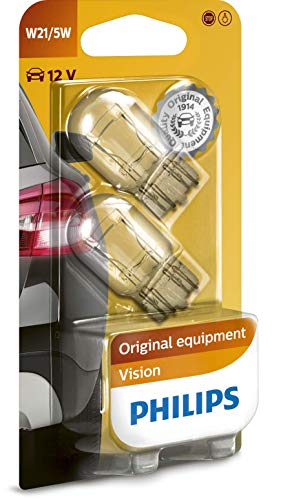 Philips 12066B2 Vision W21/5W Signallampe, 2er Blister, weiß