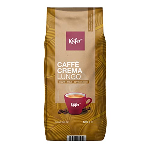 Käfer Caffè Crema, ganze Bohne, Aroma-Softpack, 1.000 g, 1er Pack (1 x 1 kg)