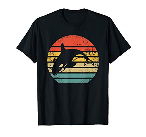 Retro Orca Wal Geschenk I Schwertwal Killerwal T-Shirt
