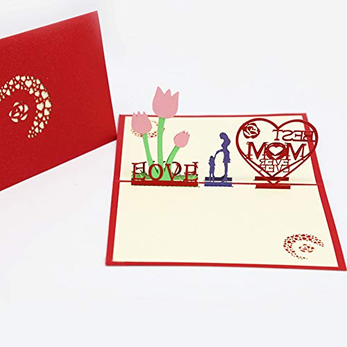 Apofly Pop-up-grußkarte 3D-Mutter-tageskarte Zum Geburtstag Grußkarte Skulptur Hohle DIY Segen-Papier-Karte Besten Liebe Grußkarten Mit Umschlag