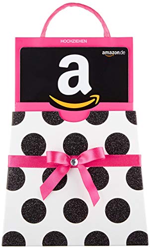 Amazon.de Geschenkkarte in Geschenkschuber (pinke Schleife)