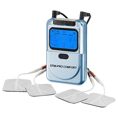 axion TENS-Gerät STIM-PRO Comfort - mit 4 Stück 5x5 cm Elektroden-Pads | Reizstromgerät für Schmerztherapie z.B. bei Arthrose, Arthritis, Nacken, Rücken, Gelenke | Zertifiziertes Medizinprodukt